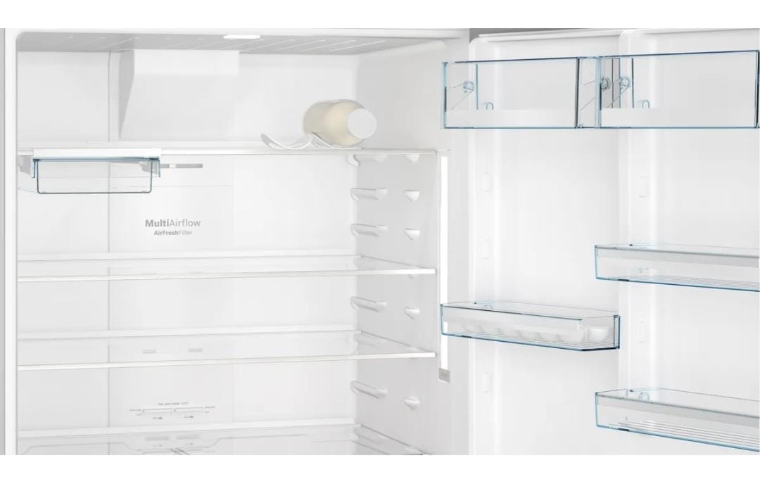 Bosch free-standing fridge-freezer with freezer at top 186 x 86 cm Brushed steel anti-fingerprint, Total No Frost Model : KDN86AI31M - Image 5